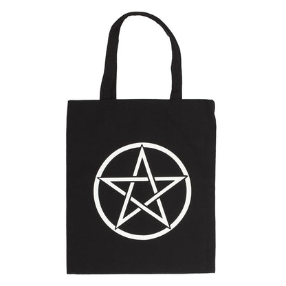 Stoffbeutel Pentagram schwarz gothic Tragetasche