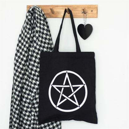 Stoffbeutel Pentagram schwarz gothic Tragetasche