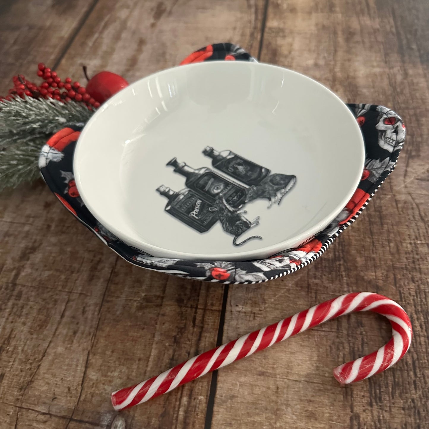 Bowl Cozy Dark Santa - Wärmeschutz-Untersetzer für heiße Schüsseln