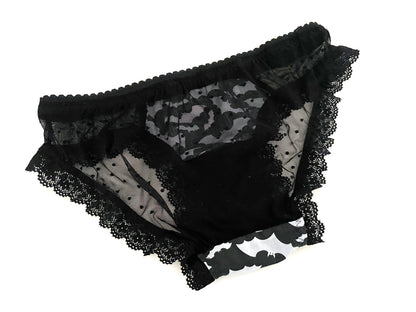 Slip High Panty Mystic Bats schwarz Spitze