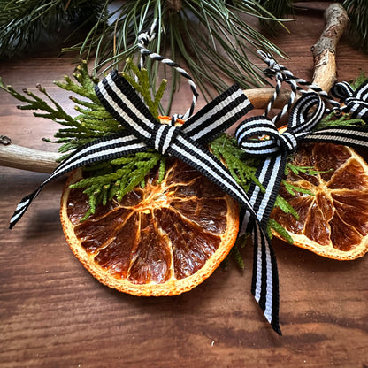 3er Set Yule Orangen Ornament – Handmade Dark Witchy Winter Charm