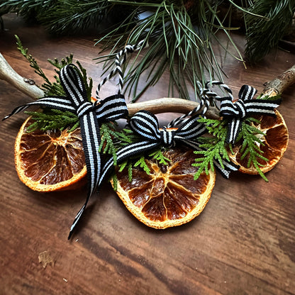 3er Set Yule Orangen Ornament – Handmade Dark Witchy Winter Charm