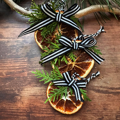 3er Set Yule Orangen Ornament – Handmade Dark Witchy Winter Charm
