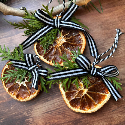 3er Set Yule Orangen Ornament – Handmade Dark Witchy Winter Charm