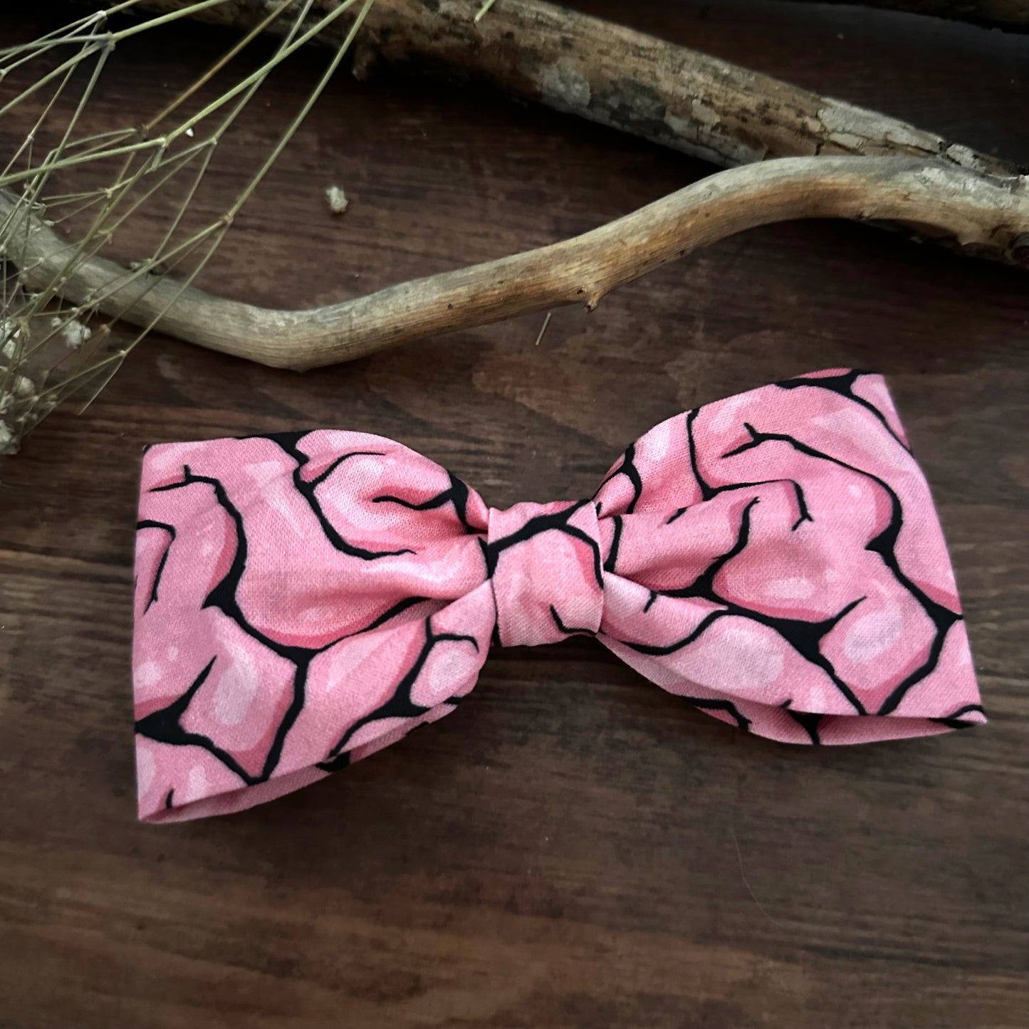 Haarschleife Brain Haarspange rosa