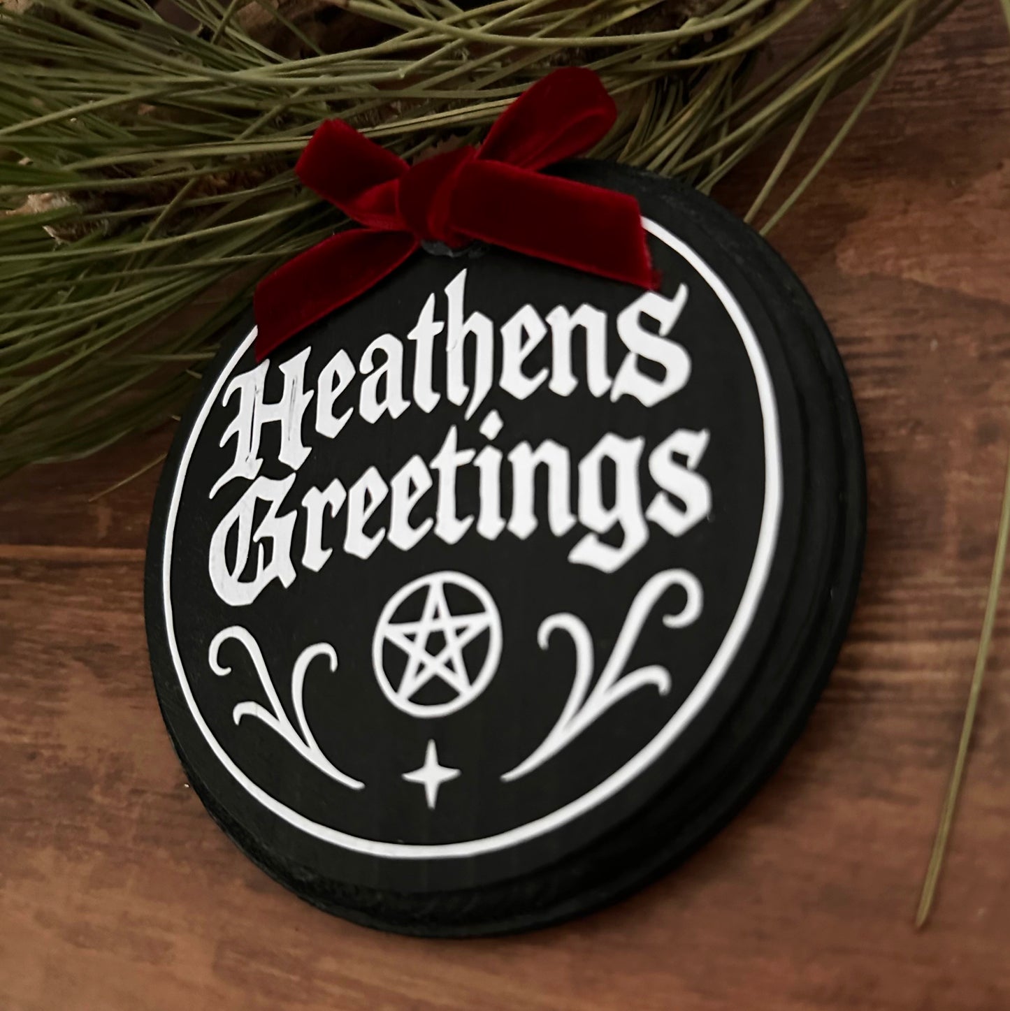 Mini Holzschild Heathens Greetings