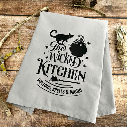 Tea towel Geschirrtuch The wicked Kitchen grau