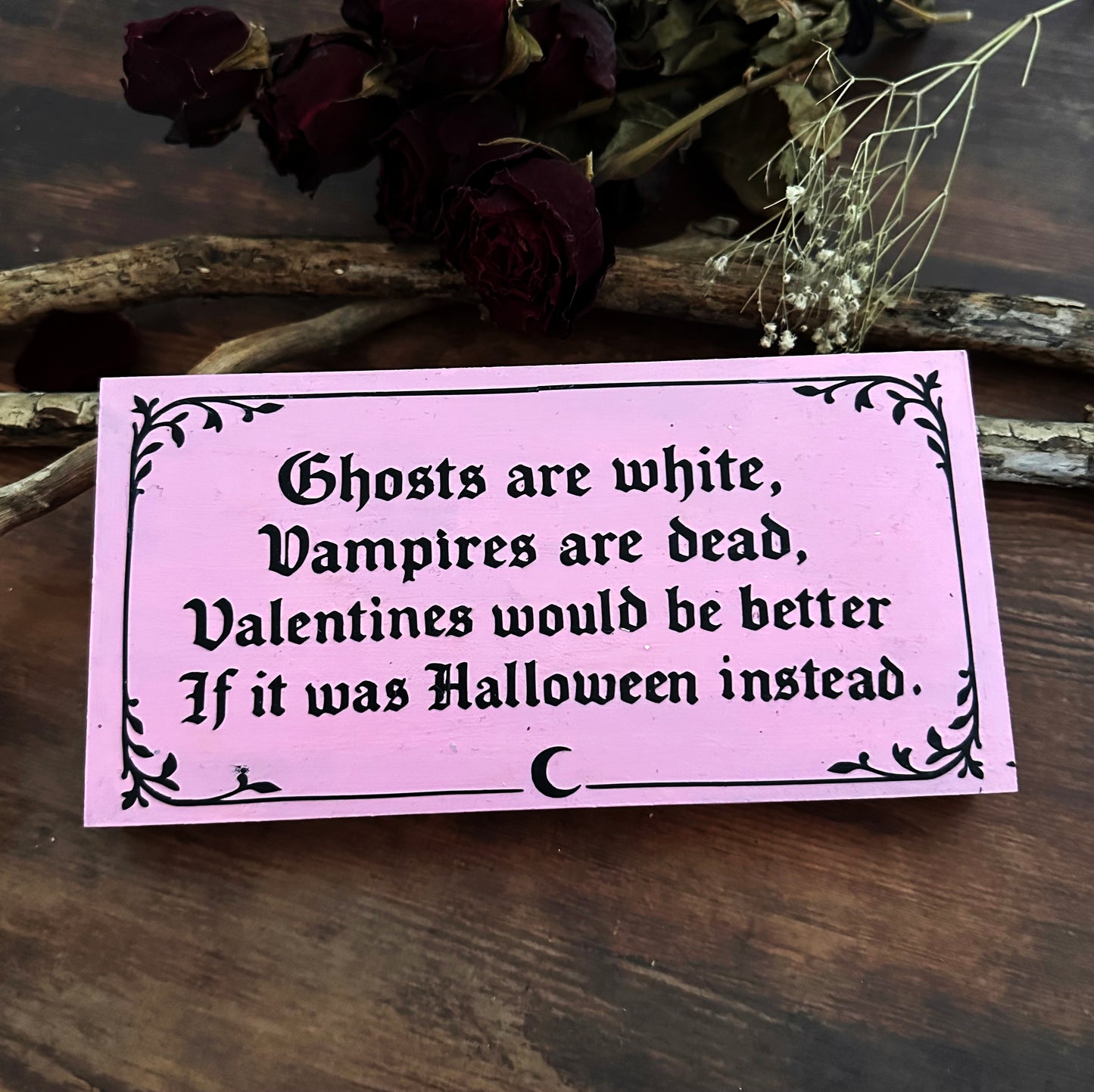 Valloween Dekoschild – Gothic Valentinstags Deko
