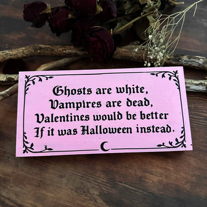 Valloween Dekoschild – Gothic Valentinstags Deko