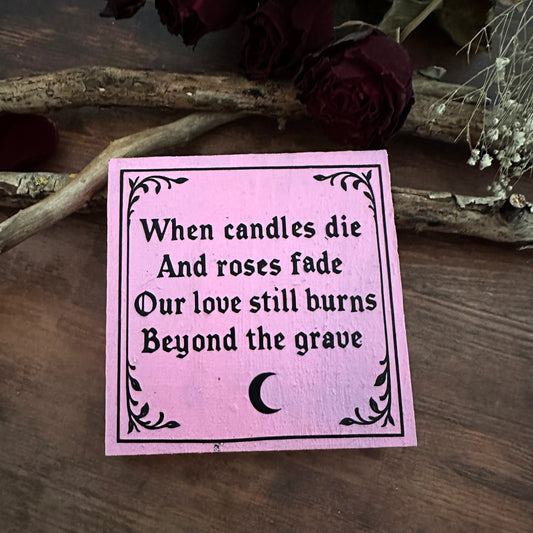 Valloween Mini Dekoschild – Gothic Valentinstag Deko