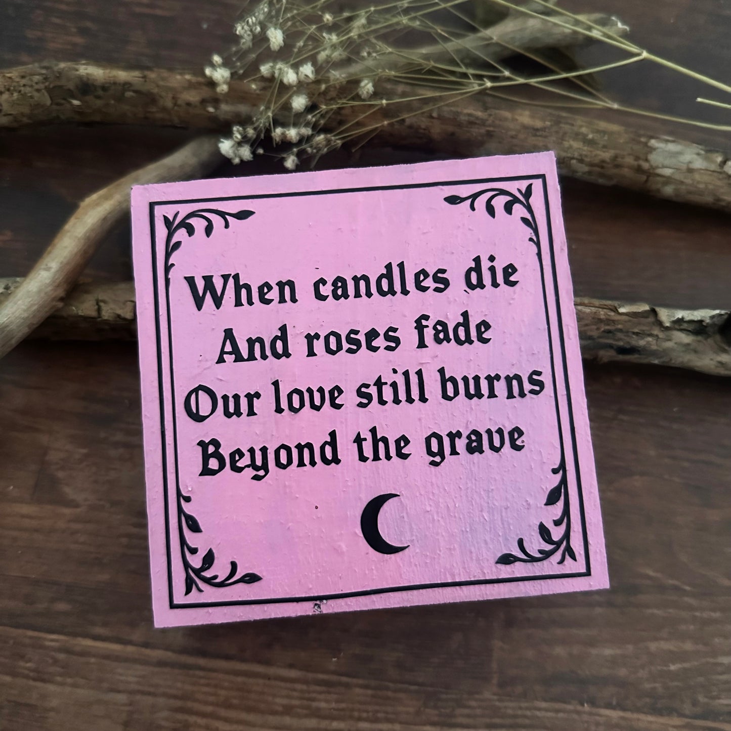 Valloween Mini Dekoschild – Gothic Valentinstag Deko