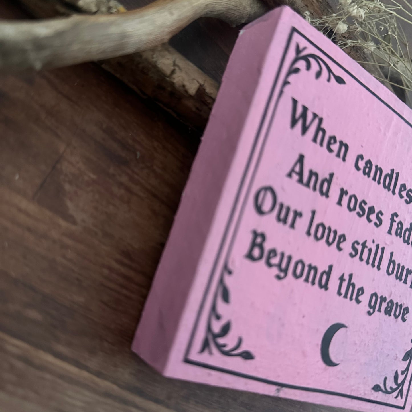 Valloween Mini Dekoschild – Gothic Valentinstag Deko