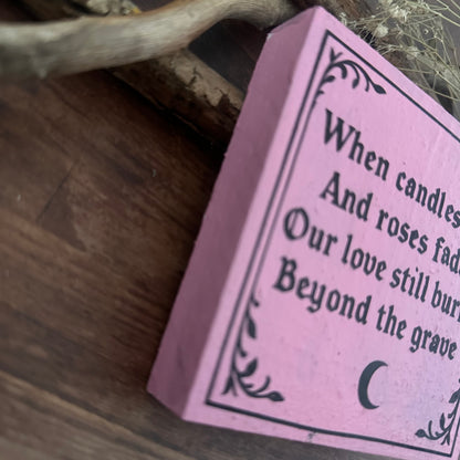 Valloween Mini Dekoschild – Gothic Valentinstag Deko