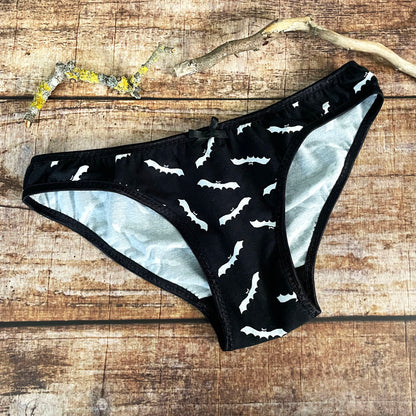 Slip Bikini Fledermäuse schwarz