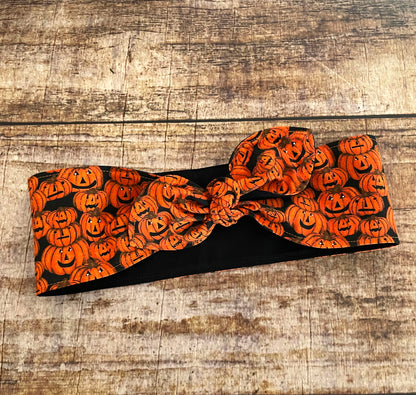 Haarband Rockabilly Halloween Bandana Kürbis