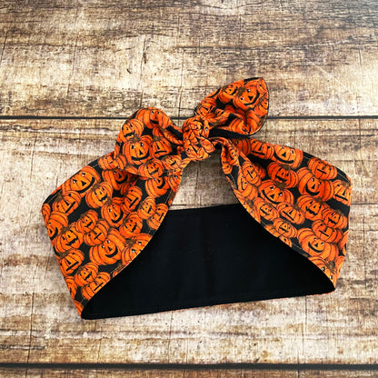 Haarband Rockabilly Halloween Bandana Kürbis