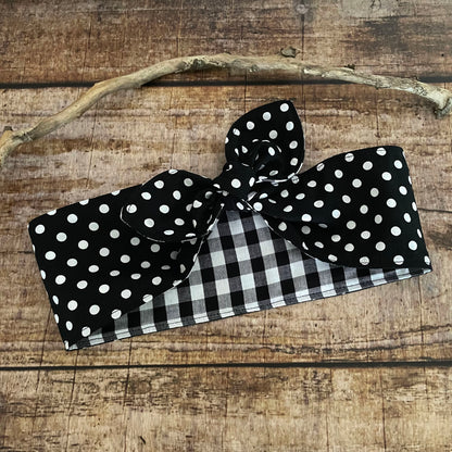 Haarband Rockabilly Polka Dots Wendehaarband Punkte