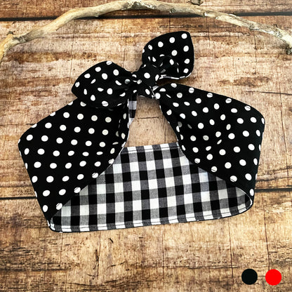 Haarband Rockabilly Polka Dots Wendehaarband Punkte