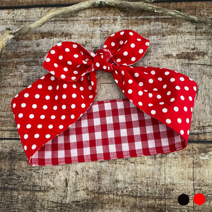 Haarband Rockabilly Polka Dots Wendehaarband Punkte