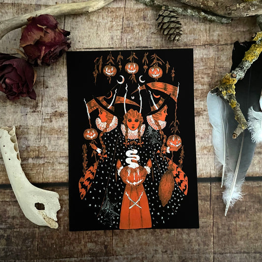 Kunstdruck Samhain Eve  - Art Print by Mary Syring