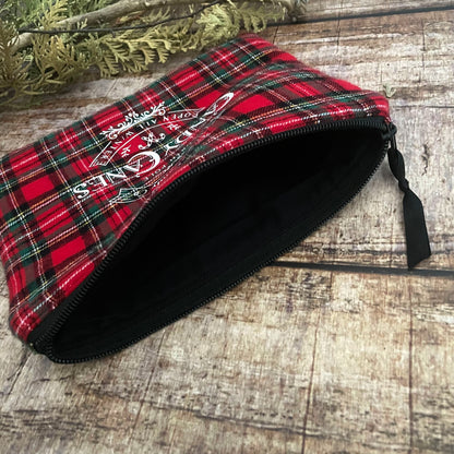 Kosmetiktasche Tartan Candy Cane Schottenkaro rot