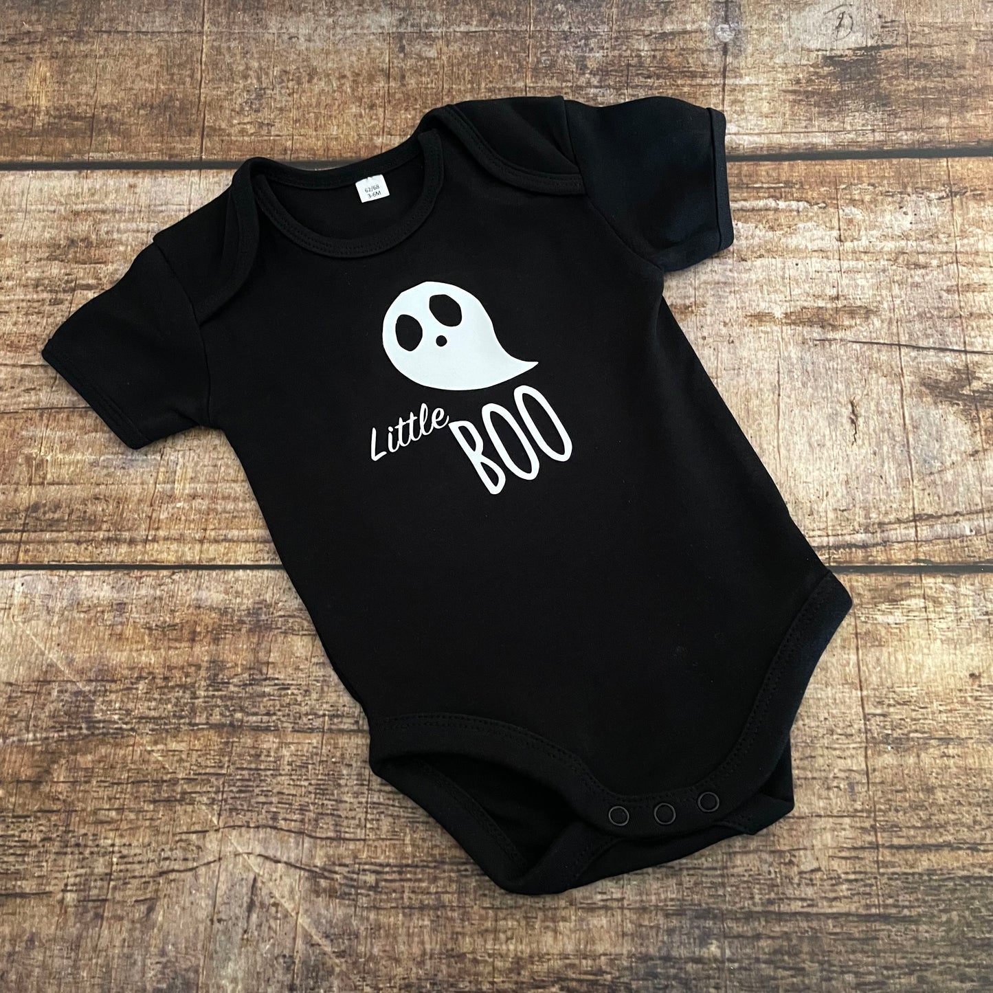 Baby Body Little Boo schwarz Halloween Gothic