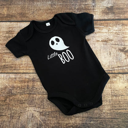 Baby Body Little Boo schwarz Halloween Gothic