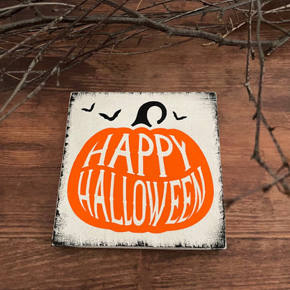 Holzschild mini Happy Halloween Farmhouse