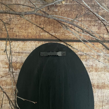 Holzschild Wanddeko Don't summon demons in the bathroom schwarz