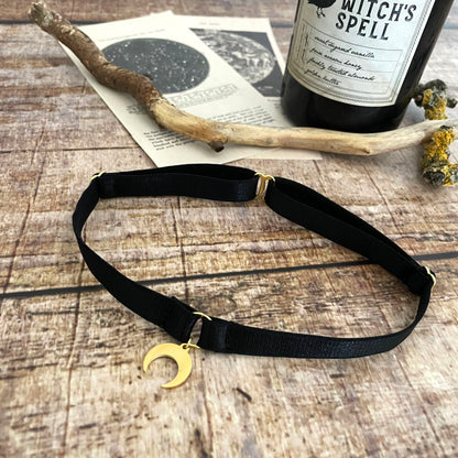 Choker Magic Moon Halsband schwarz gold