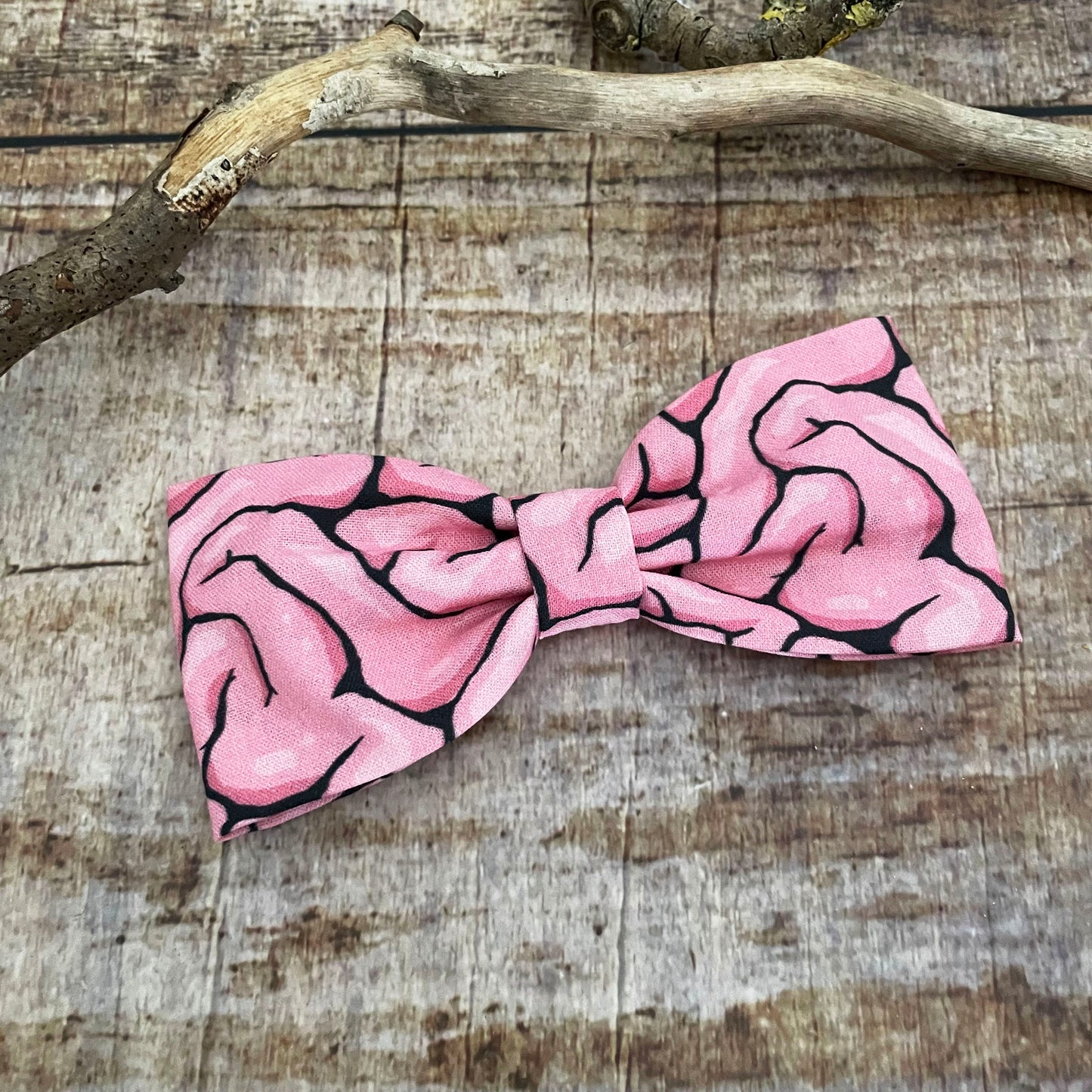 Haarschleife Brain Haarspange rosa