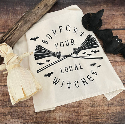 Tea towel Geschirrtuch Support you local witches