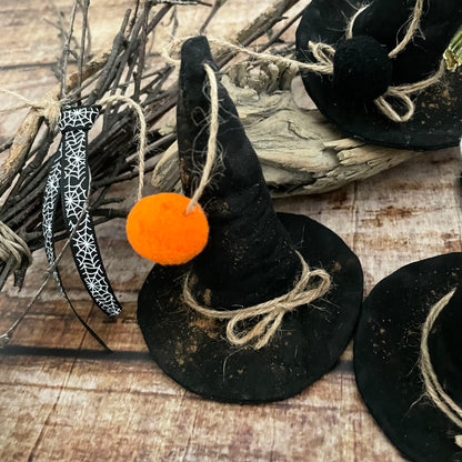 Dekogirlande Hexenhüte Halloween shabby