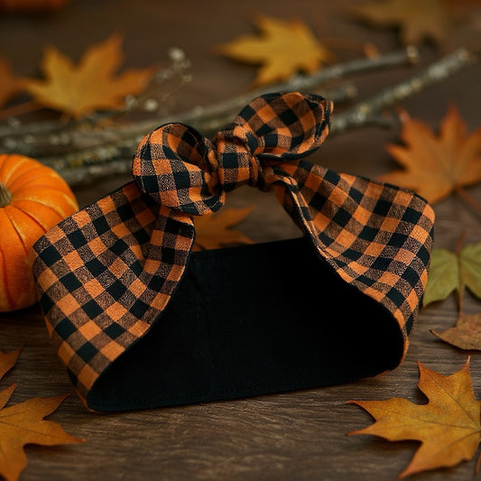 Haarband Herbst Karo