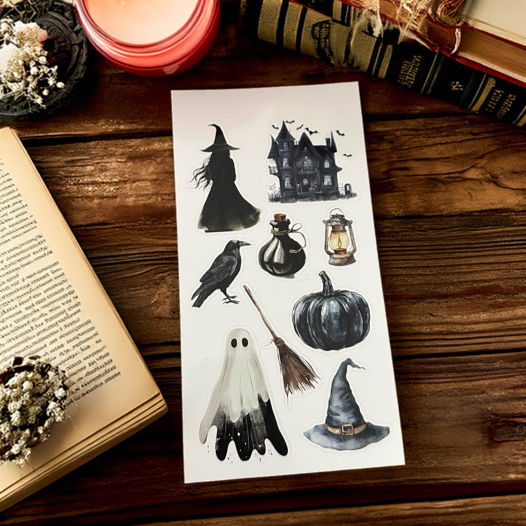Stickerbogen Witchy Halloween