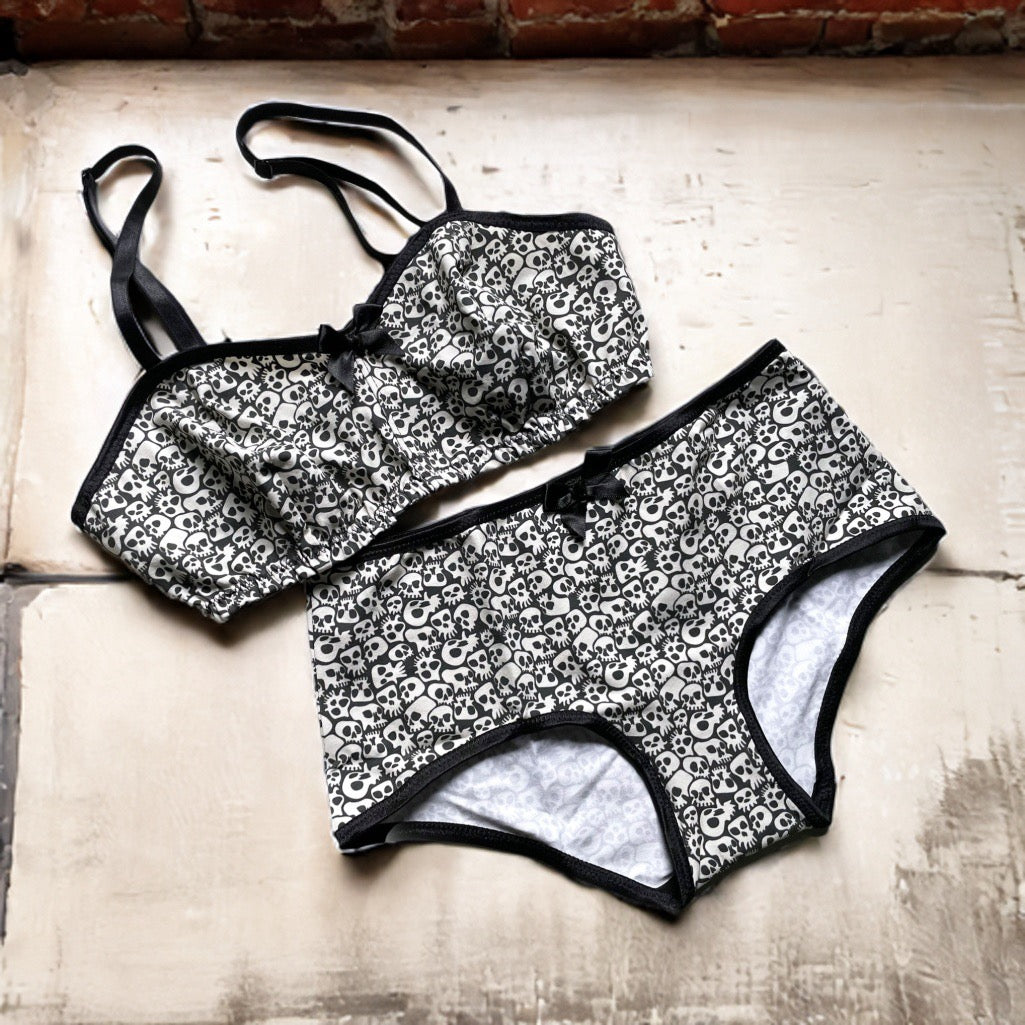 Bralette Soft BH aus Jersey SKULLS