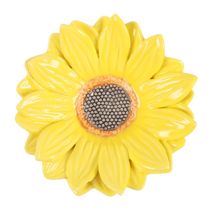 Sonnenblumenförmige Schmuckschale aus Keramik 