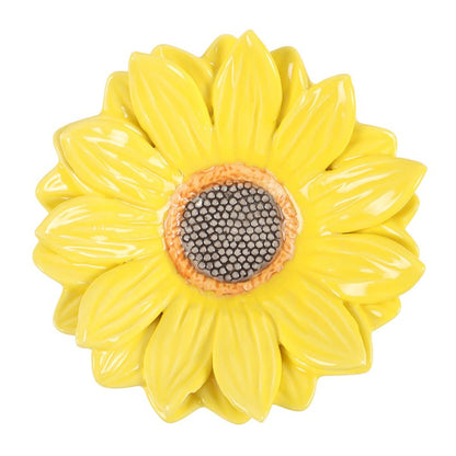 Sonnenblumenförmige Schmuckschale aus Keramik 