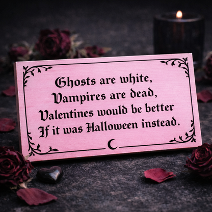 Valloween Dekoschild – Gothic Valentinstags Deko