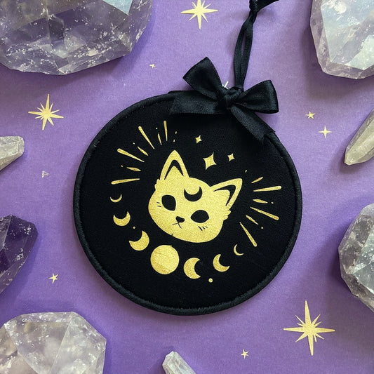 Stickrahmenbild Ornament Magic Cat Wanddeko