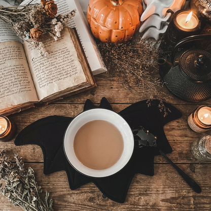 Mug Rugs Untersetzer Fledermaus Halloween Platzdeckchen