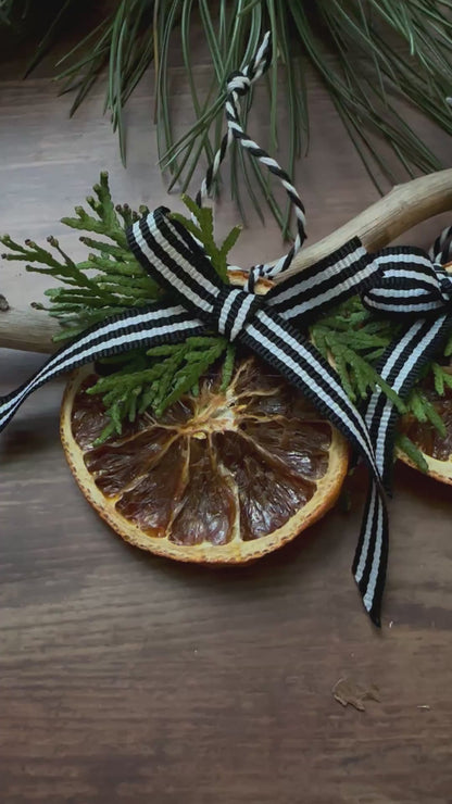 3er Set Yule Orangen Ornament – Handmade Dark Witchy Winter Charm