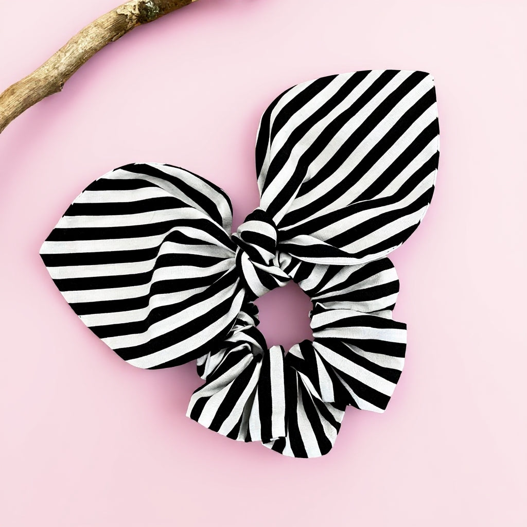 Scrunchie mit Schleife Streifen Haargummi