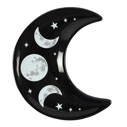 Schmuckschale Schälchen Crescent Moon schwarz Mond gothic