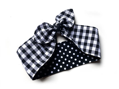 Haarband Rockabilly Polka Dots Wendehaarband Punkte