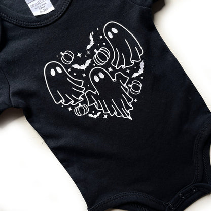 Baby Body Kurzarm GHOST HEART Halloween