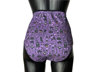 High Waist Panties lila Hexe Halloween Witch Spooky Unterwäsche