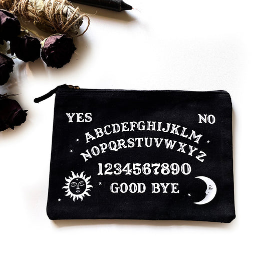 Kosmetiktasche Spirit Board Ouija Kulturbeutel schwarz