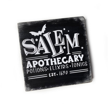 Holzschild Salem Apothecary Dekoschild Farmhouse Halloween