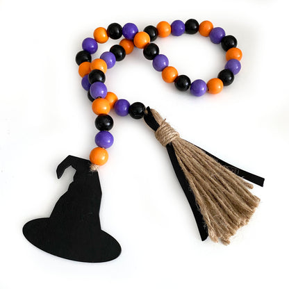 Holzperlengirlande Farmhouse Witch Halloween